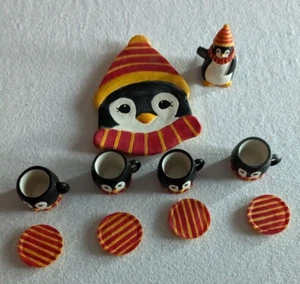 Vintage Penguin Miniature Play Tea Set - Picture 1 of 4