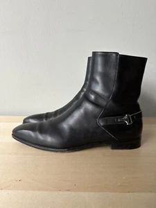 Gucci Horsebit Black Leather Zip Ankle Boots Men’s US size 10.5D 43.5 147527 - Picture 1 of 15