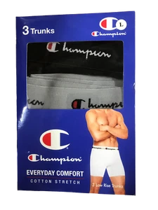 Champion Mens Boxer Shorts 3 Pack Jersey Trunks Boxers Low Rise Trunks - Picture 1 of 3