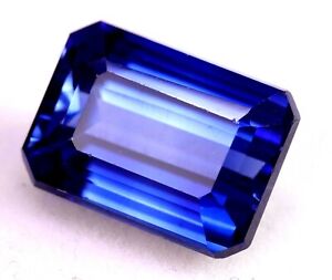 Certified Natural Ceylon Blue Sapphire 8.20 Ct Emerald Cut Loose Gemstone