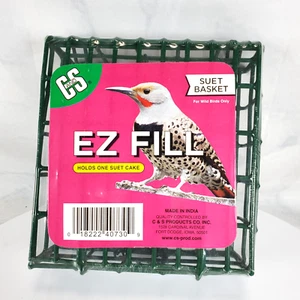 C&S Products Hanging EZ Fill Suet Cake Wild Bird Feeder- Green - Picture 1 of 4