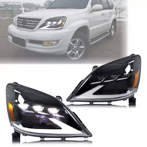 LED Headlights For Lexus GX470 2003-2009 Sequential Turn Signal Front Lamps - Picture 1 of 5