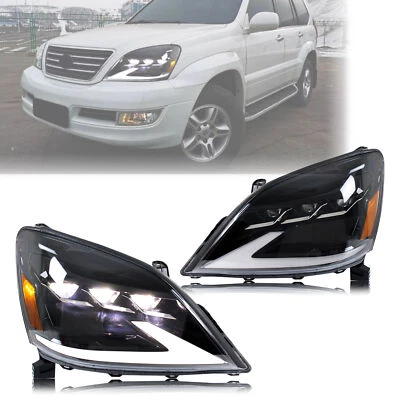 LED Headlights For Lexus GX470 2003-2009 Sequential Turn Signal Front Lamps  - Image 1 of 4