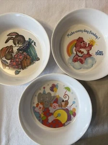 SiLite MELAMINE General Mills Circus Clowns,CareBear,& Peter R Bowl Set  Vintage - Picture 1 of 7