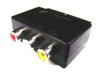 From OZ Quality 1PC SCART Male To 3 RCA Female AV TV Monitor & Audio Adaptor +FP - Image 1 of 4