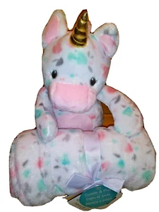 Baby's First By Nemcor 2 Piece Hug & Snug Blanket and UNICORN Plush Set