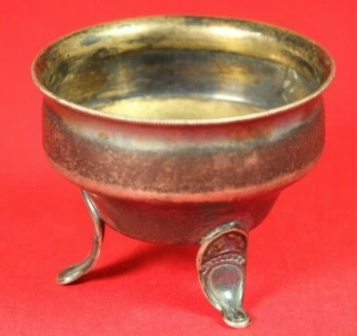 Salero de plata 875 chapada en oro de Letonia soviética vintage de los años 50 Foto 1 de 4