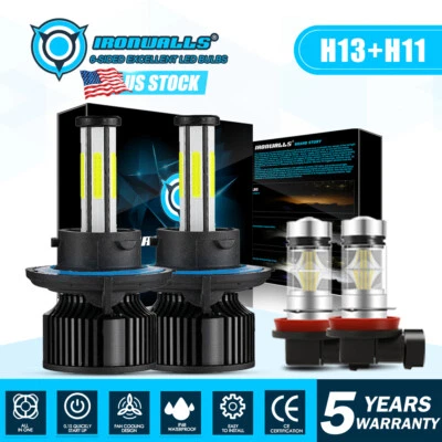 Faro LED H13 H11 6 lados haz alto/bajo + luz antiniebla para Ford Flex 2009 2010-2018 Foto 1 de 4