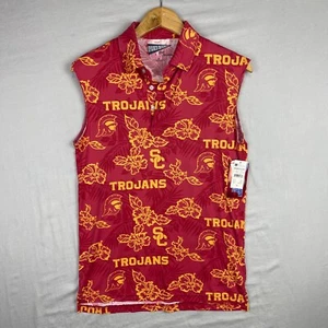 Reyn Spooner Shirt Womens Extra Small XS Polo USC Trojans Performance Sleeveless - Picture 1 of 10