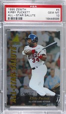 1995 Pinnacle Zenith Edition All-Star Salute Kirby Puckett #4 PSA 10 GEM MT HOF
