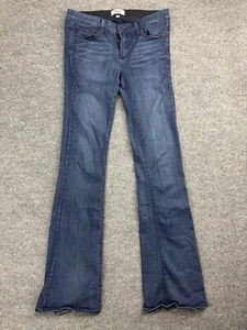 Paige Skyline Boot Jeans Women's 28 Dark Blue Denim Mid Rise Stretch Made In USA - Picture 1 of 10
