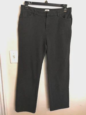 LL Bean Womens Pants 12 Gray Classic Fit Stretch Chino Khaki Pockets Office - Image 1 of 4