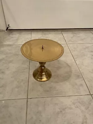 Hosley Pilar for 6” Candles Brass made in India - Image 1 of 3