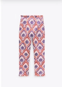 Pantalón chino floral al tobillo Zara calce ajustado para mujer talla 4 (36) 7290/040 - Nuevo con etiquetas - Imagen 1 de 22