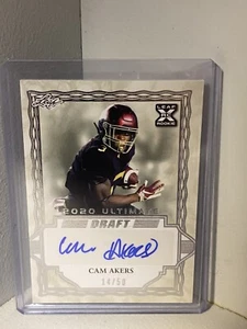 CAM AKERS 2020 Leaf Ultimate Autograph #14/50 L.A. RAMS Florida State Seminoles - Picture 1 of 6