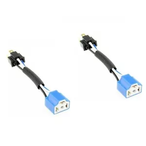 2 Stück Keramik Buchse an Stecker Kabelbaum Adapter Lampenfassung H4 für Autos - Bild 1 von 3