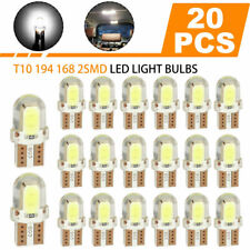 20X T10 194 168 W5W 2825 White COB LED License Plate Interior Light Bulbs 6000K
