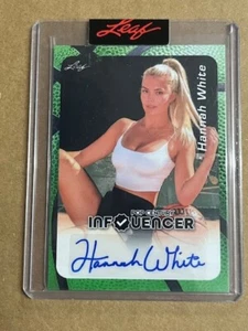 2023 LEAF POP CENTURY INFLUENCER HANNAH WHITE AUTO AUTOGRAPH CARD IA-27 #194/445 - Picture 1 of 2