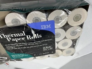 Rollos de papel térmico ancho IBM de 2,25"" caja abierta - Imagen 1 de 4