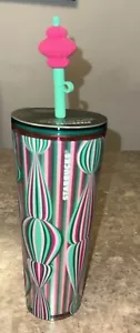 Neu Starbucks Holiday 24 Oz Tumbler 2024 Silikon Strohhalm Topper - Bild 1 von 7