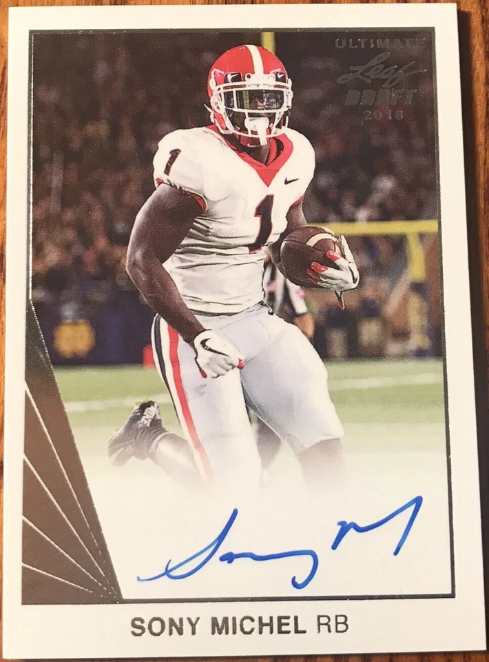 2018 Leaf Ultimate Draft Autographs Sony Michel #BA-SM1 Georgia Bulldogs - Image 1 of 2