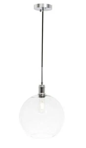 Chandelier Pendant Light Chrome Fixture Glass Shade Dining Room Kitchen Lighting - Picture 1 of 12