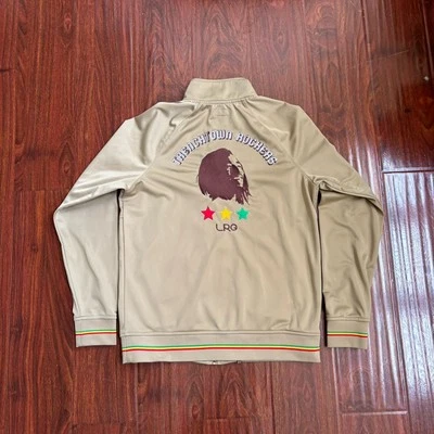 Vtg LRG Lifted Research Group Trenchtown Rockers Track Jacket Sz M Y2K Soccer - Image 1 of 4