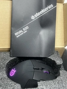 SteelSeries Rival 500 Optical Gaming Mouse Wired 15 Buttons W/ Box & Setup Docs - Afbeelding 1 van 8