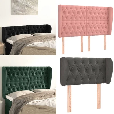 Kopfteil mit Ohren Samt Kopfteil Betthaupt Bettkopfteil für Bett Bettrahmen Neu - Bild 1 von 4