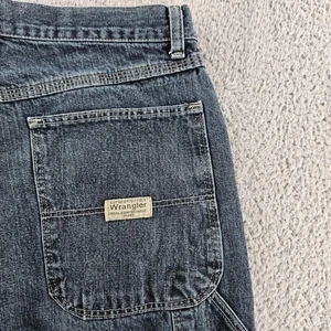 Wrangler Carpenter Jeans Mens 33x32 Workwear Utility Relaxed Fit Denim Pants - Picture 1 of 15