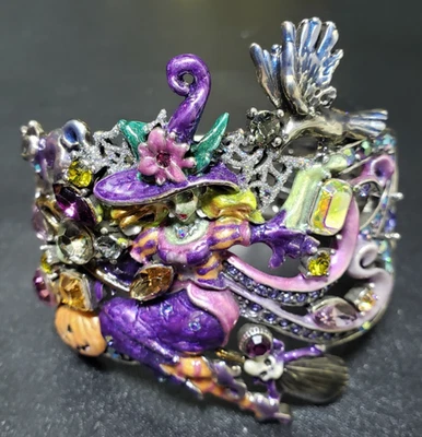 KIRKS FOLLY фиолетовый ведьма божественные дивы Хэллоуин на петлях манжеты браслет - Изображение 1 из 4