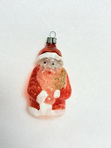 Vintage mundgeblasenes Glas Figur Santa Weihnachtsschmuck 3" Made in Poland - Bild 1 von 7