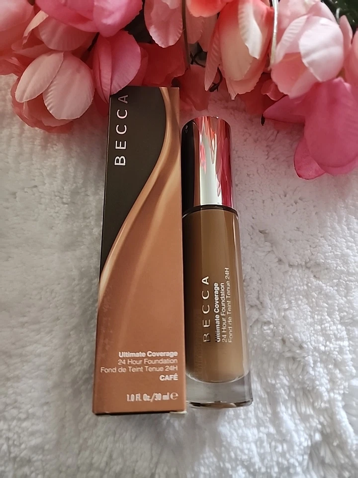 NIB BECCA Ultimate Coverage 24 hour Foundation, Full Coverage,1 oz, CAFE - Image 1 of 4