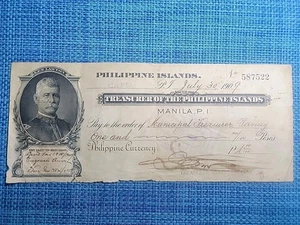 🇵🇭 Philippines 1909 PHILIPPINE ISLANDS GENERAL LAWTON CAPIZ banknotes 082722-1 - Picture 1 of 12