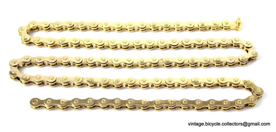 镀金 REGINA 链条适用于豪华经典复古履带比斯塔自行车 — 第 1/4 张图片