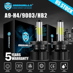 6-sides HB2 H4 9003 Super White 2800000LM Kit LED Headlight Bulbs High Low Beam - Picture 1 of 12