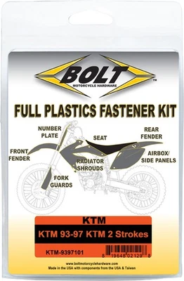 Kit de sujetador de plástico Bolt MC - KTM-9397101 2401-1262 020-00713 500313 Foto 1 de 4