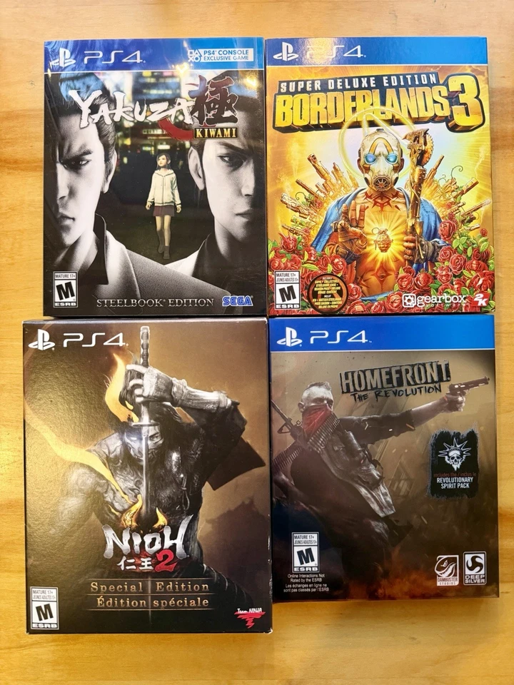 Yakuza Kiwami, Nioh 2, Borderlands 3, Homefront Steelbooks Sony PS4 PlayStation - Image 1 of 4