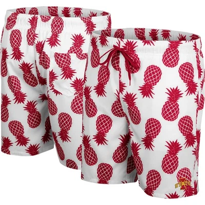 Men's Colosseum White Iowa State Cyclones Pineapples Swim Shorts - Image 1 of 3