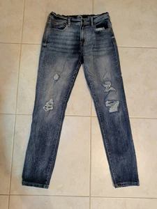 There Abouts Jeans 16 Adjustable Waist Taper Fit Light Blue Distressed - Picture 1 of 16