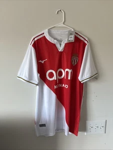 Herren Mizuno AS Monaco 25/26 Heim Trikot Paul Pogba #8 Gr. XL - Neu mit Etikett - Bild 1 von 6