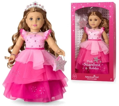 AMERICAN GIRL PINK STARDUST HOLIDAY SWAROVSKI COLLECTOR DOLL  *New in MINT Box - Image 1 of 4