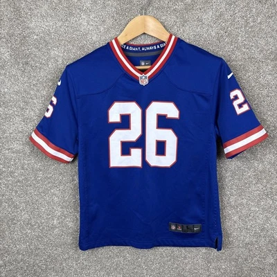 Nike On Field New York Giants Jersey Youth Large Blue #26 Saquon Barkley - Image 1 of 4
