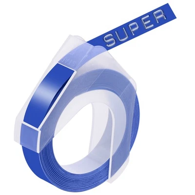 1 paquete para organizador de cinta de etiquetas de estampado 3D DYMO XPRESS A521206 blanco sobre azul 12 mm Foto 1 de 4