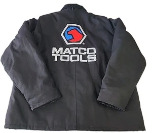 Matco Tools Jacket Mens XL Black Chore Canvas Quilted Lined Embroidered Bernie - Picture 1 of 10