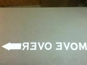 MOVE OVER VINYL GRAPHIC DECAL CAR TRUCK VAN BANNER AUTO SUV CROSS OVER VEHICLE - Picture 1 of 2