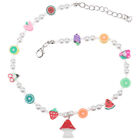 Boho Fruit Slice Beaded Necklace Tassel Chain Pendant Choker for Women