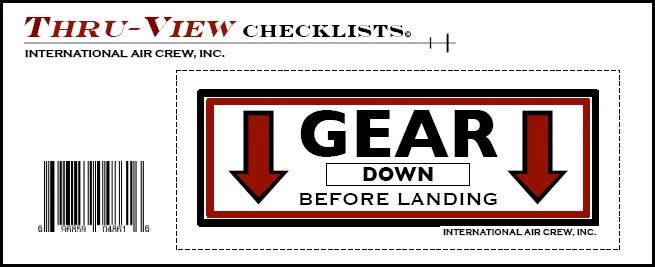 Calcomanía de plumón de equipo de aviación Thru-View Foto 1 de 1