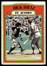 1972 Topps 296 Dick Dietz   San Francisco Giants  IA Baseball Card