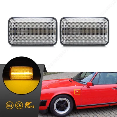2 frecce laterali a led per Audi 80 90 100 Porsche 911 924 944 964 993 968 - Immagine 1 di 4